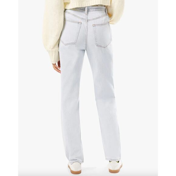 WeWoreWhat Cut Out Straight Leg Indigo Denim Jean High Waist Belted Grunge US 26 - Picture 3 of 16